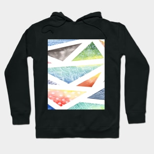 Intricate Pattern on Shaded Triangles Hoodie